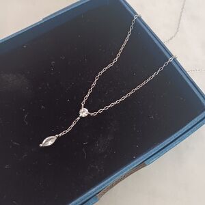 Elegant Silver 925 Necklace with Cz  Accents